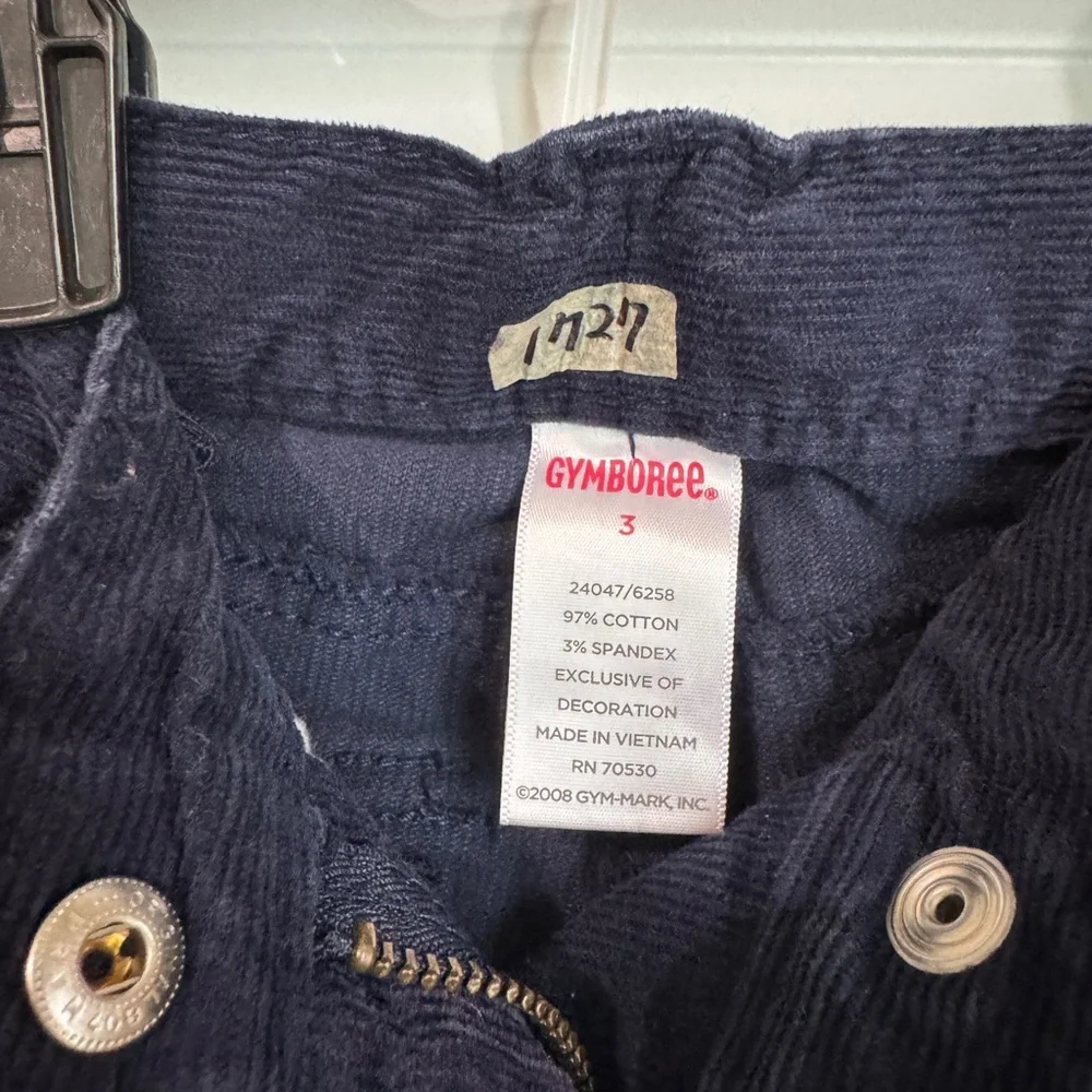 Vintage Gymboree Navy Corduroy Pants with embroidered candies